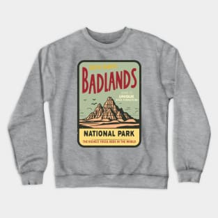 Badlands National Park Aged Look Crewneck Sweatshirt